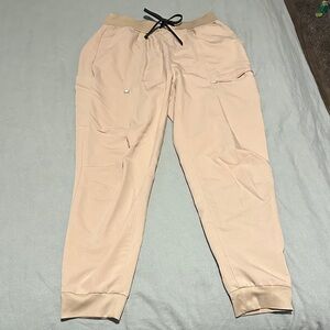 Fabletics khaki scrub Pants with Drawstring